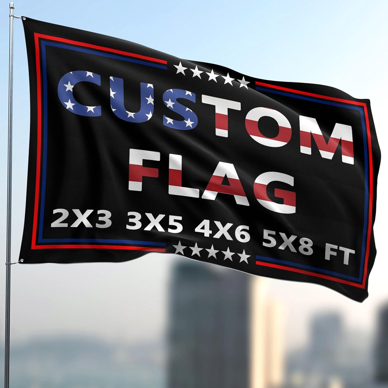 Skiennix Custom Flag - 3x5 Ft Double-Sided Outdoor Design | Personalize Your Text, Photo, or Logo