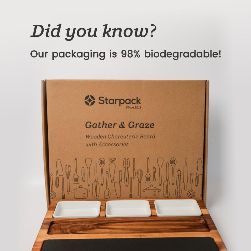 Starpack 'Gather & Graze' Wooden Charcuterie Board & Cheese Board Gift Set with 4 Cheese Knives, Wine Key & 4 Appetizer Forks - Housewarming, Bridal Shower, Wedding Gift