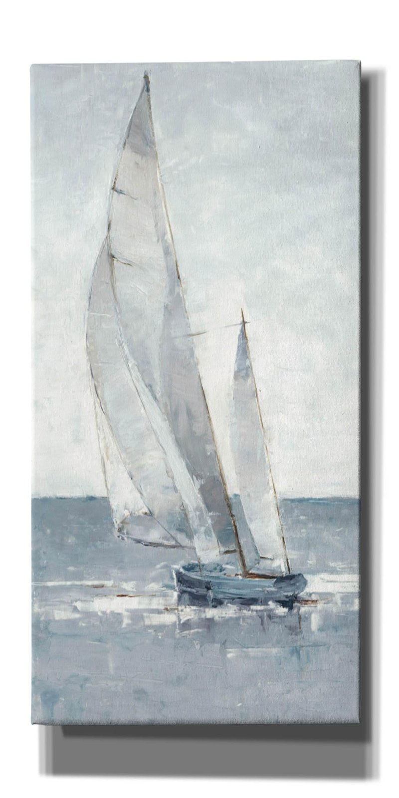 Epic Graffiti "Grey Seas I by Ethan Harper, Canvas Wall Art, 12"x24"