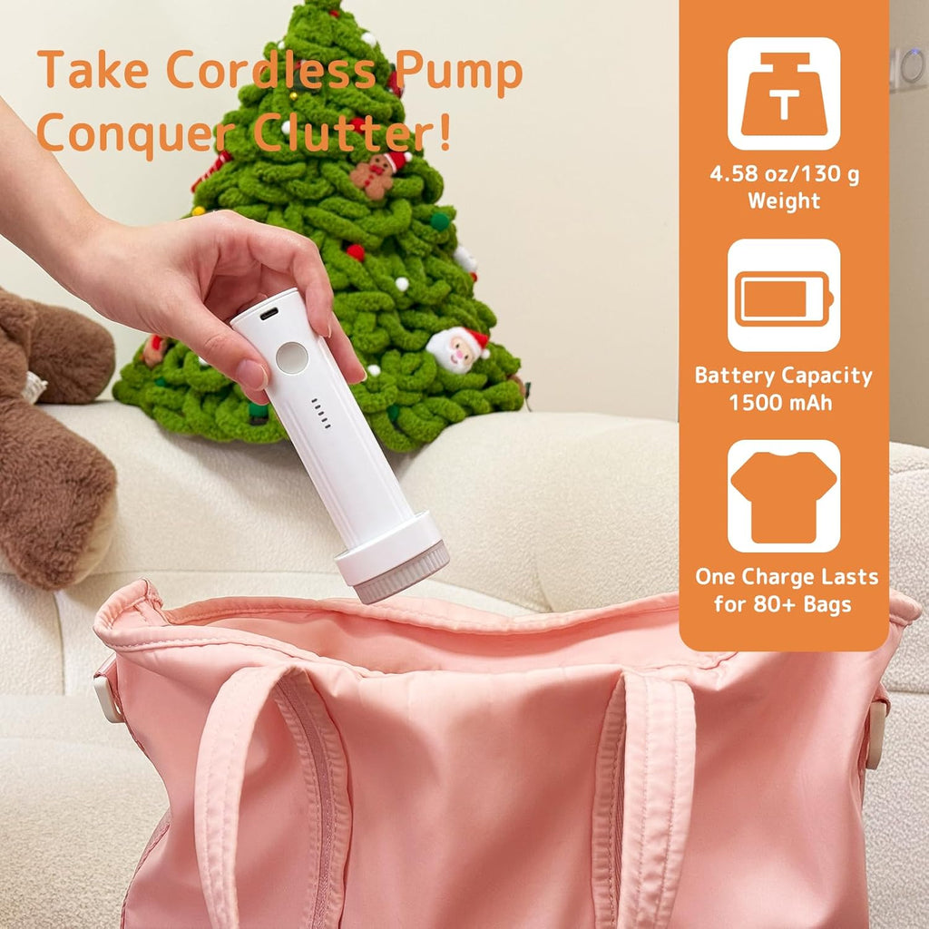 Skiennix Vacuum Bags - 12 Pack Compression Storage with Rechargeable Air Pump | Travel & Luggage Organizer