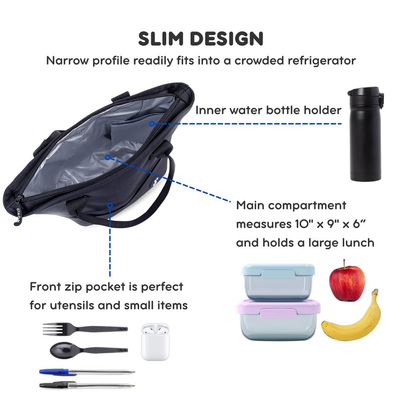 J World Lola Lunch Tote Bag Insulated Lunch-Box for Women & Teen Girls