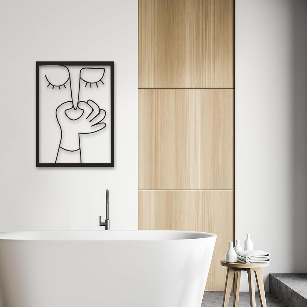 Xedatric Bathroom Wall Art - Funny Metal Decor for Restroom | Rust-Resistant 13.8x10.2 Inch