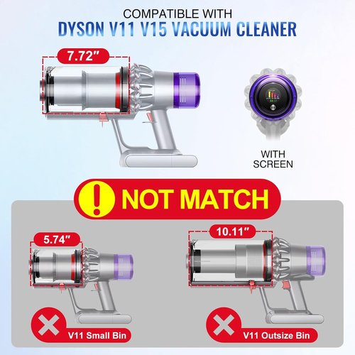 Dyson Upgraded Canister - Compatible Dust Bin with HEPA Filter for V11, V15, SV14, SV15, SV22