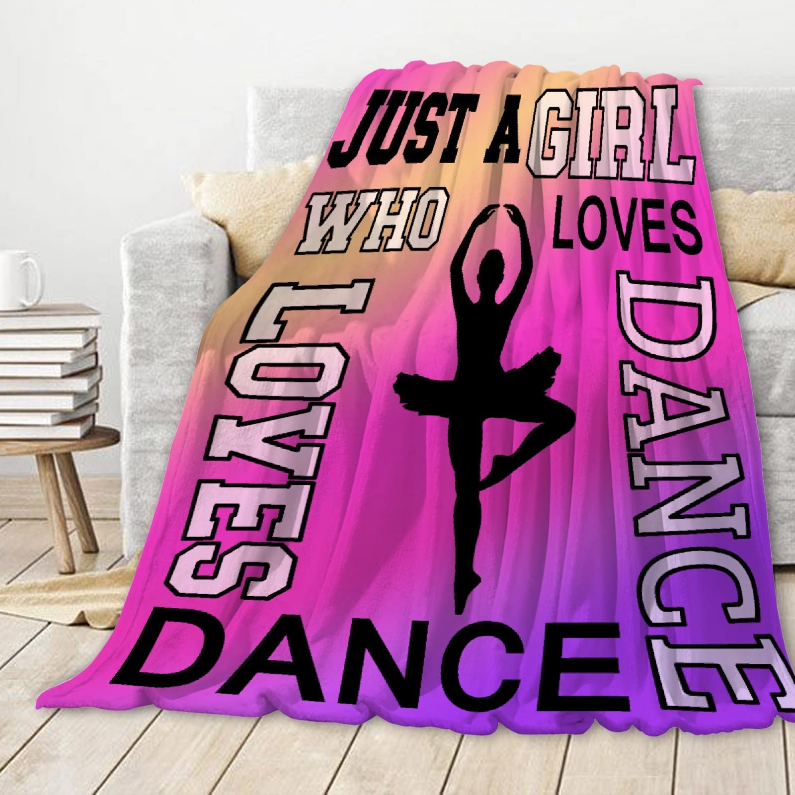 FUNBIRD Dance Blanket | Dance Gift Ideas for Girls & Dancers | 40"x50" All-Season Home Decor