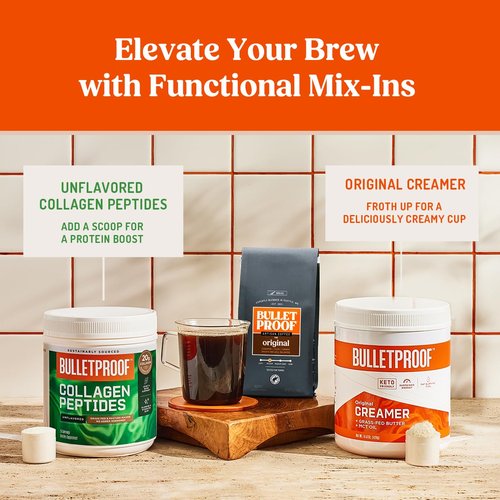 Bulletproof Original Medium Roast Whole Bean Coffee, 12 Ounces, Clean Coffee Tested for Toxins