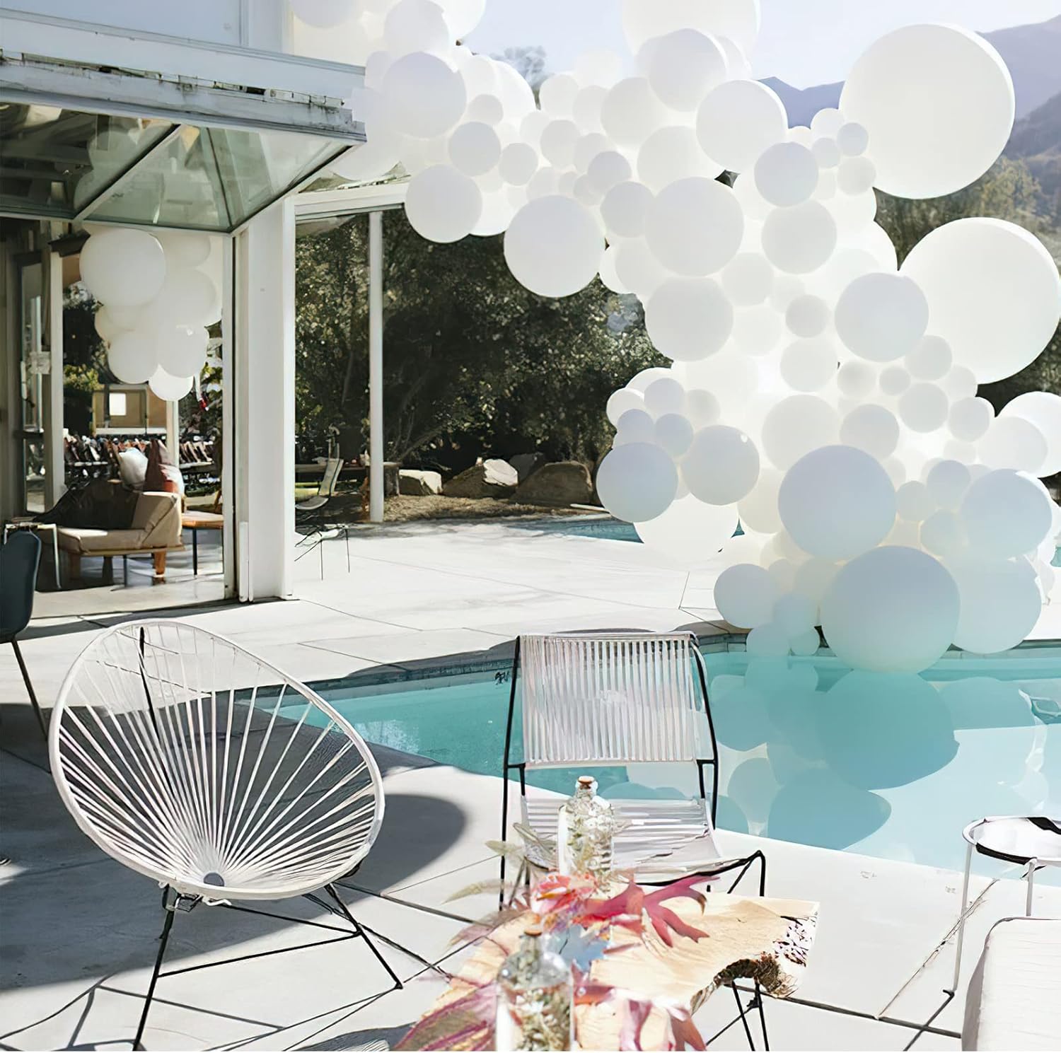 PartyWoo White & Pastel Pink Balloons - 280 Pcs for Stunning Celebrations