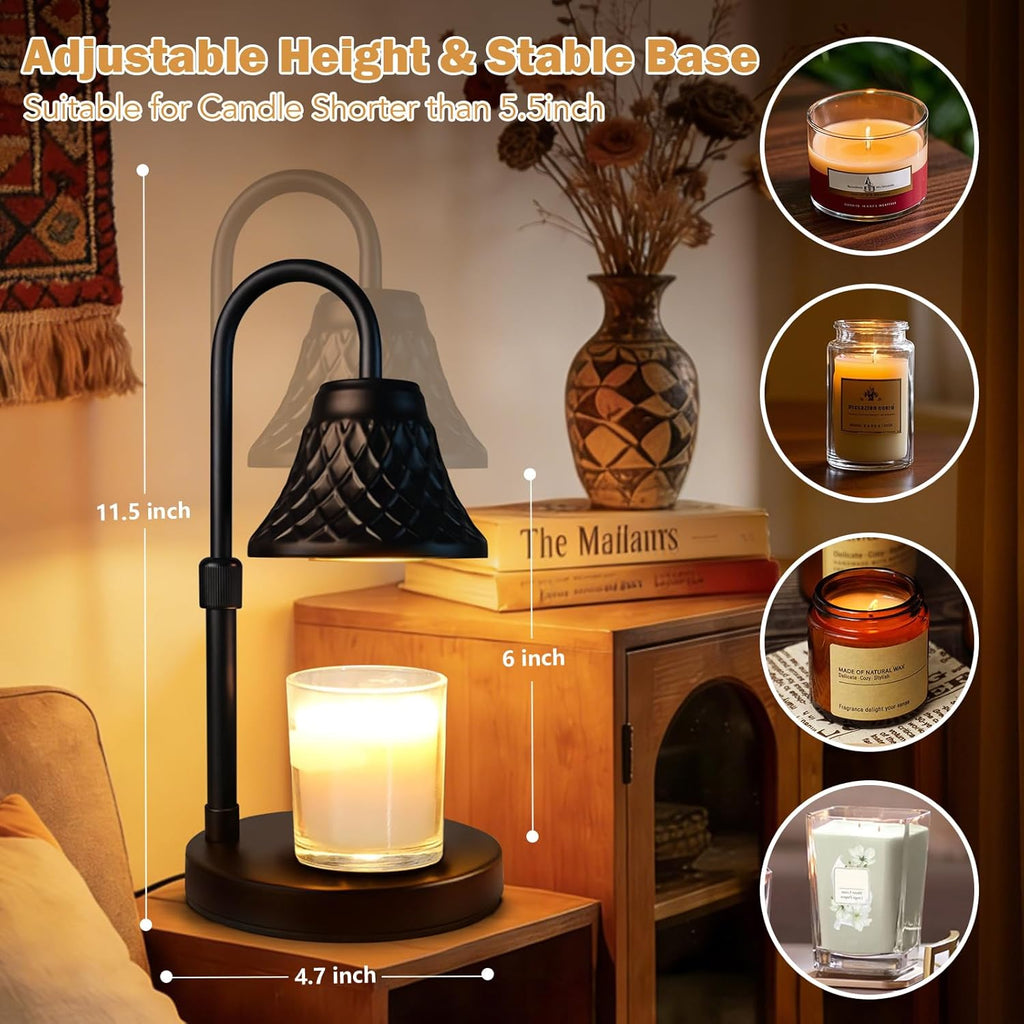Skiennix Adjustable Candle Warmer Lamp - Timer Feature for Scented Wax | Perfect Home Decor Gift for Women