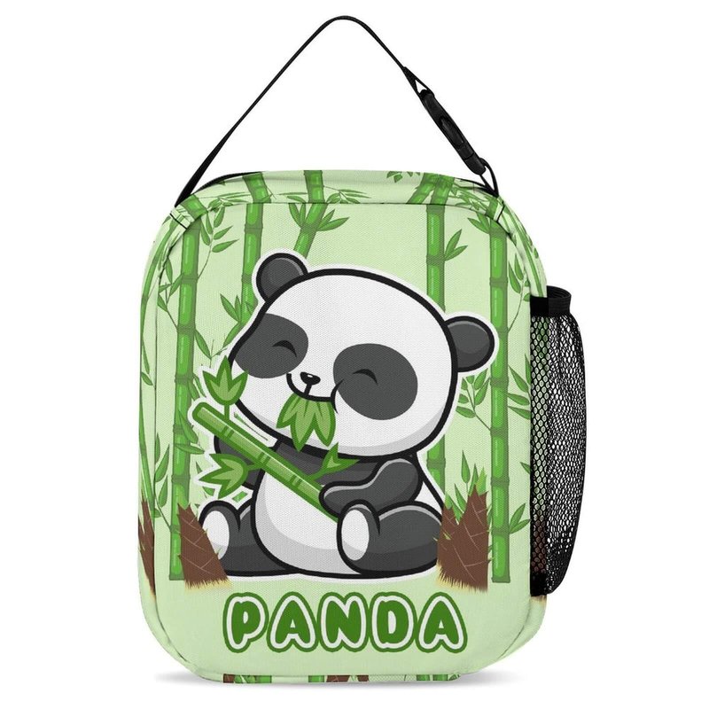 CaomeiWu Panda Backpack with Lunch Box & Pencil Case for Kids Girls Boys School, 16 Inch Cute Pandas Bookbag, School Backpack for Students Children, Lightweight, Large Capacity