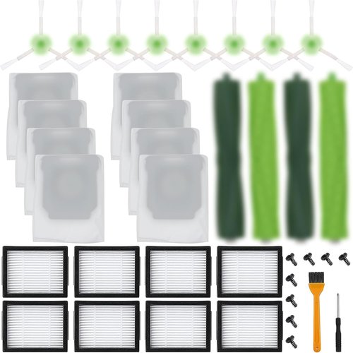 Katerelis 26-Pack Replacement Parts for iRobot E/i/j Series | Includes Multi-Surface Roller Brushes & Filters