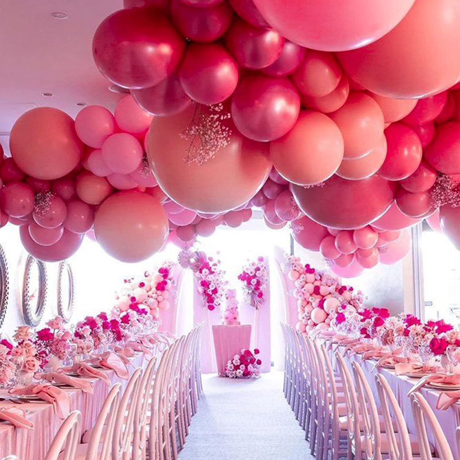 PartyWoo Hot Pink Balloons - 36 Inch Magenta Fuchsia for Baby Shower & Birthday Celebrations