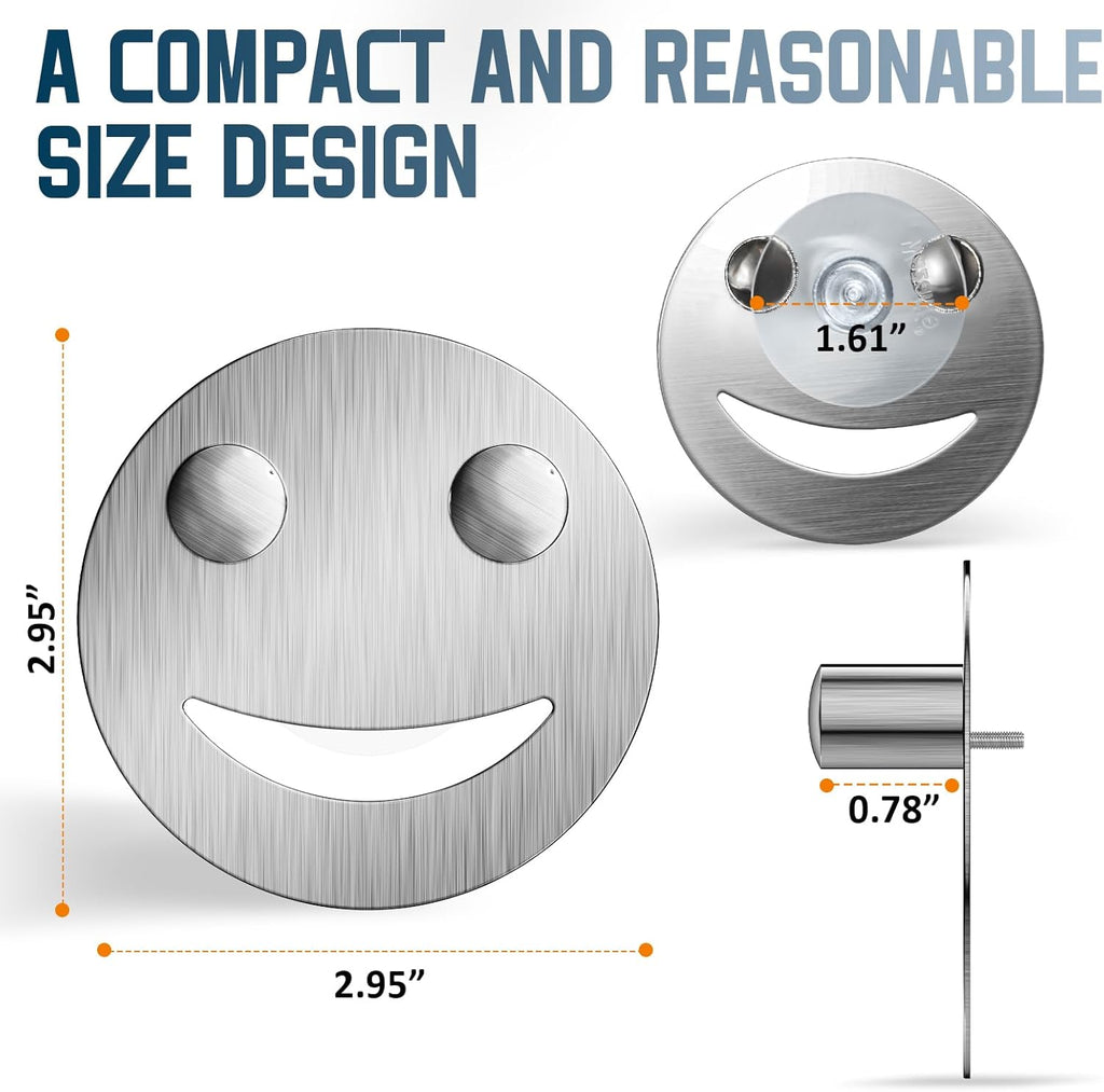 Yoshiky Stainless Steel Smiley Face Sponge Holder - Silver Sink Caddy with Suction Cup for Kitchen Organization