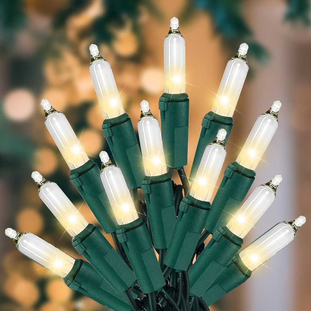 Yiaht Christmas Lights - 20Ft 100 Count Mini Waterproof Incandescent Bulbs for Indoor/Outdoor Decor