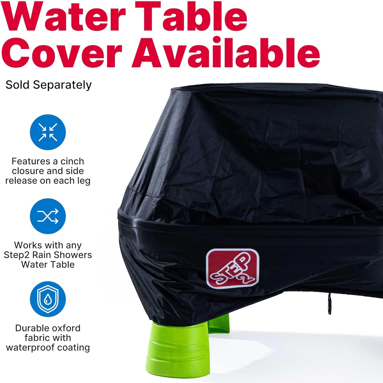 Step2 Rain Showers Water Table - Engaging Sensory Playset for Kids 1.5+ Years - Blue & Green, 13 Accessories