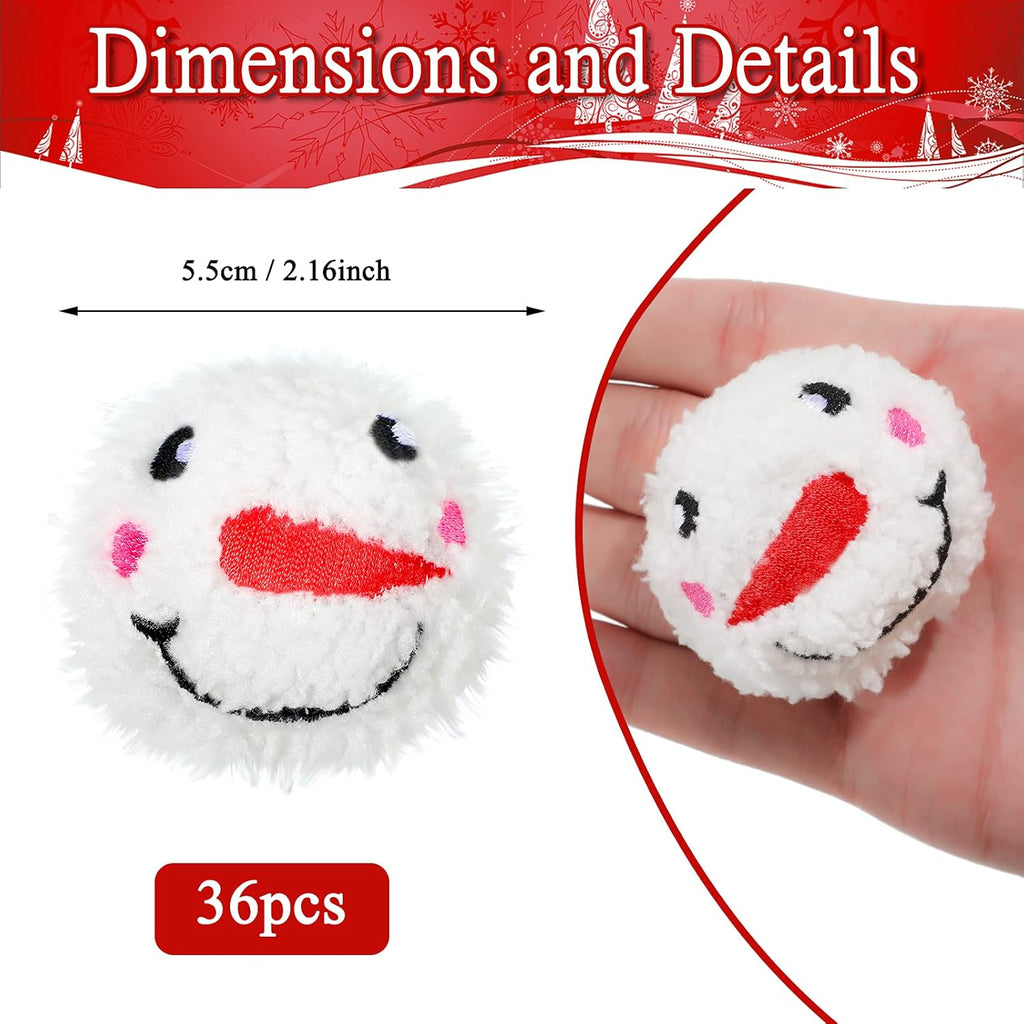 Sumind 36-Piece Snowball Fight Balls Set - Reusable Soft Stuffed Snowflake Balls for Winter Fun