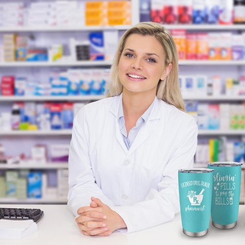 Louasedh Pharmacist Gifts for Women, Pharmacist Appreciation Graduation Gifts, Pharmacists Gift Ideas, Funny Gift for Pharmacists Women 20 oz Tumbler