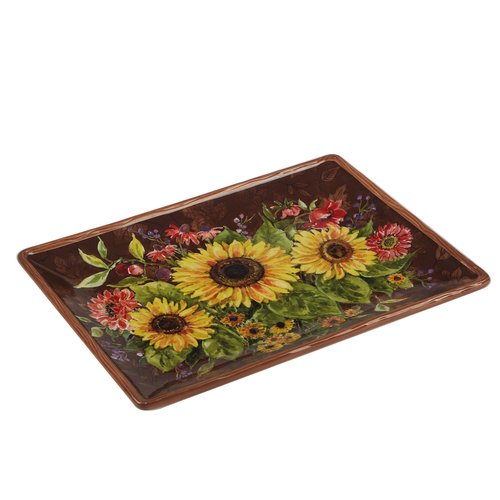 Harvest Blessings Ceramic Rectangular Platter – Ideal for appetizers, desserts, and party favorites, this fall-themed platter adds a cozy harvest touch to every meal and celebration