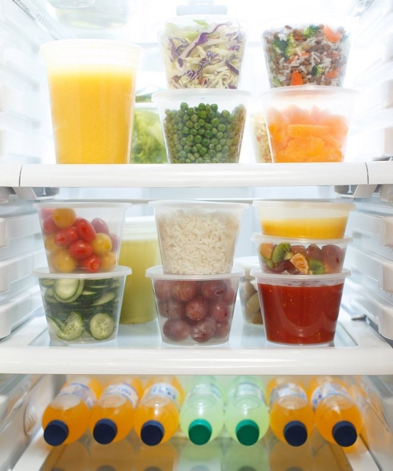 Healthy Packers Food Storage Containers with Airtight Lids - Clear Plastic Food Storage Jars - BPA Free| Leakproof - Microwaveable - Reusable - Dishwasher & Freezer Safe (8oz, 16oz, 32oz) 36 Pack
