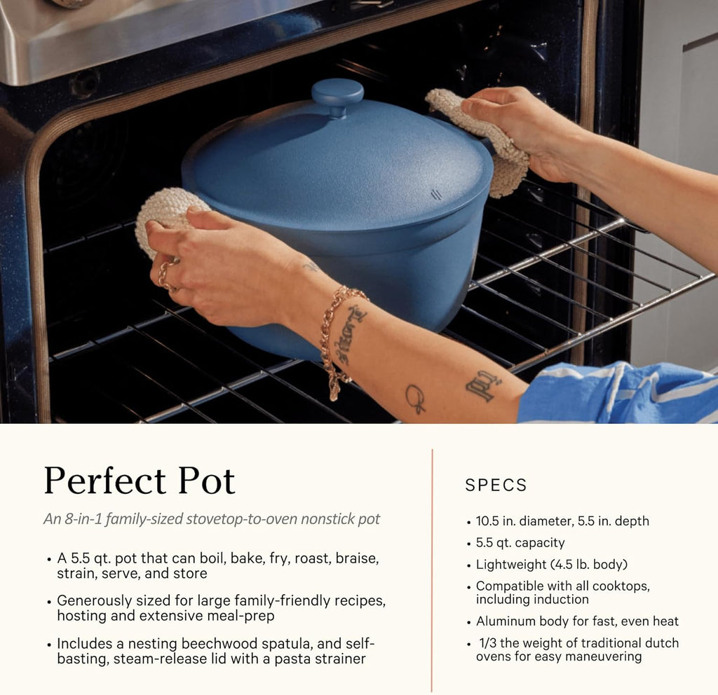 Our Place Ultimate Cookware Set - 18-Piece Nonstick Cookware Collection | Toxin-Free & Multifunctional | Blue Salt