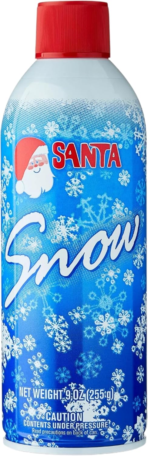 Santa Snow Spray - 2 Pack of 9oz Aerosol Cans for Festive Holiday Decor