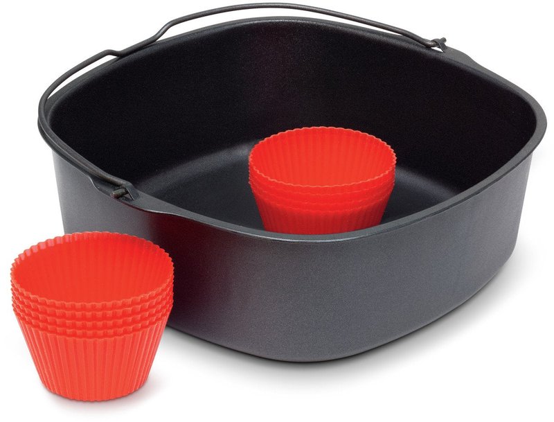 Philips Airfryer XXL Baking Master Kit for Philips Airfryer XXL models, Baking Pan and Silicone Muffin Cups, Dishwasher Safe Parts for Easy Cleaning and Storage, HomeID App, Black (HD9952/01)