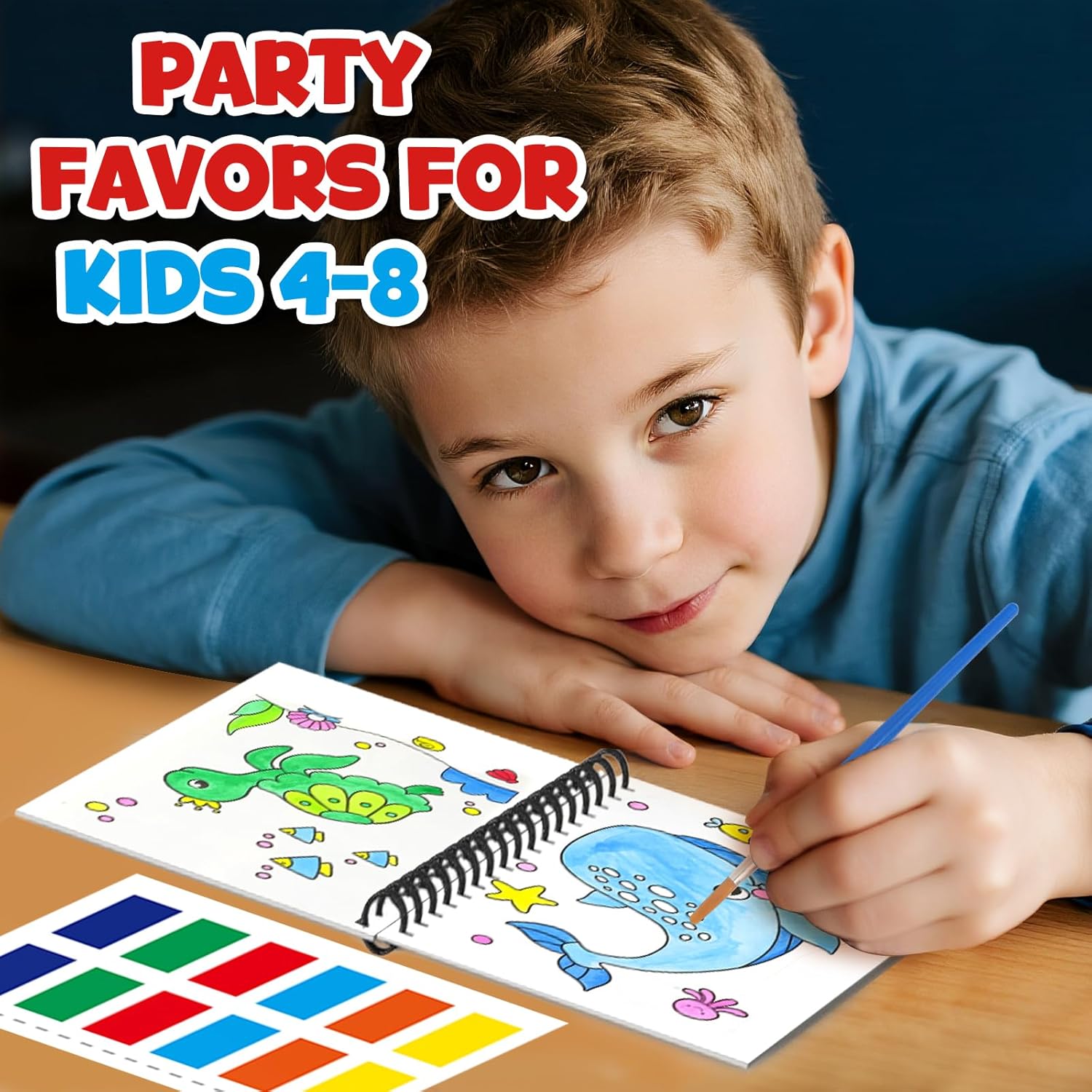ZMLM 24 Mini Water Coloring Books for Kids - Fun Party Favors for Ages 4-8 | Perfect Birthday Goodie Bag Stuffers