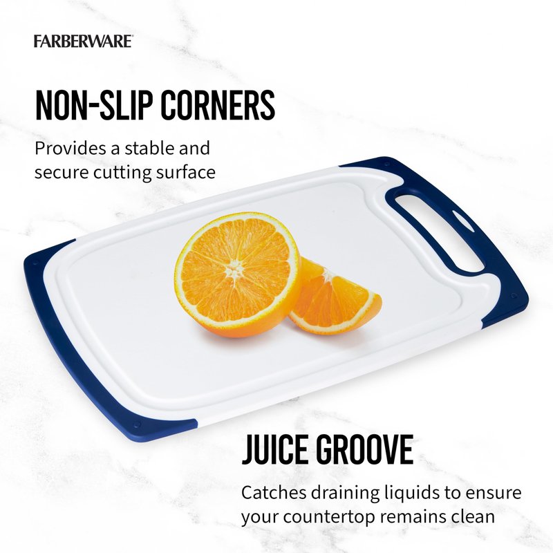 Farberware Defrost Board 2-in-1 Thawing and Cutting Solution - Non-Slip, Dishwasher-Safe, 9.45x15.9 Inch