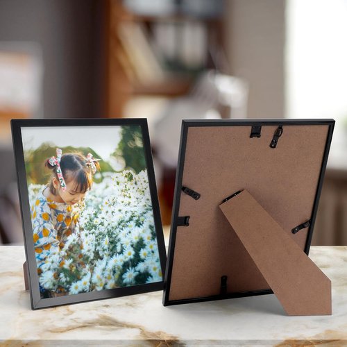 Hoikwo 8x10 Black Plastic Picture Frames Set - 18 Pack for Family Photos & Artwork | Lightweight & Stylish