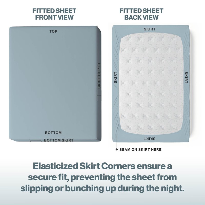 Superity Luxurious Hotel Quality RV Fitted Sheet 100% Cotton Ultra Soft, Skin-Friendly & Hypoallergenic Deep Pocket Fits 12 Mattress Easy Care & Snug Fit (RV Size 48 x 75)