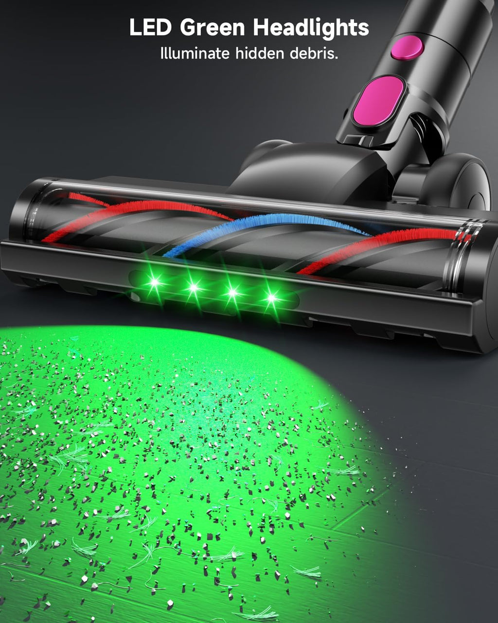 MYUAKO Cordless Vacuum Cleaner - 650W Powerful Suction | 75-Minute Runtime, 2L for Hardwood & Carpets