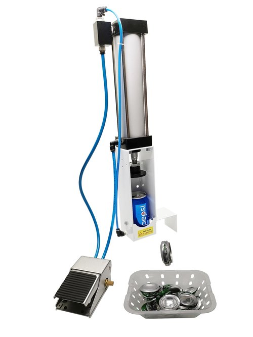 Auto Ejection Can Crusher Vertical Wall Mounted Can Crusher Heavy Duty Efficient Soda Beer Smasher, Eco-Friendly Recycling Tool for Aluminum Cans (Pedal Valve)