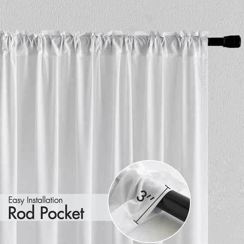 MIULEE White Sheer Curtains - Light Filtering Privacy Drapes | 84 Inches Long, 2 Panels Set for Living Room & Bedroom