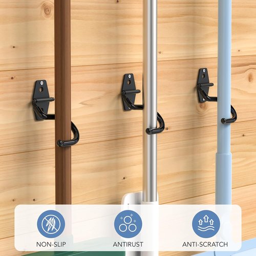 HUPBIPY Heavy-Duty Metal Garage Hooks - 6 Pack S Hooks for Tool Hangers & Storage Organizer