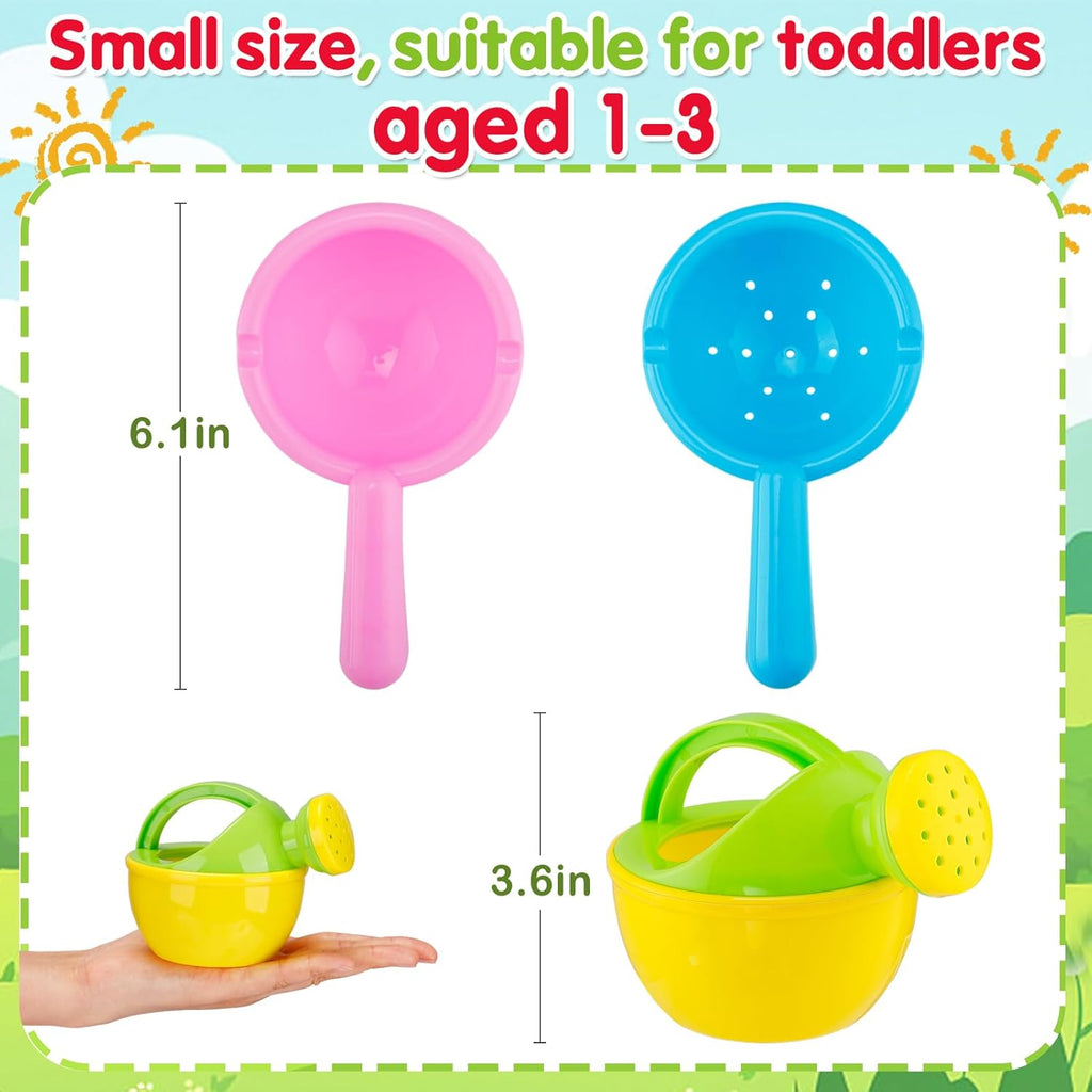 Skiennix Bath Toys for Toddlers 1-3 Years - Easy to Clean, Mold-Free Water Play Set, 3 Pack (Yellow)