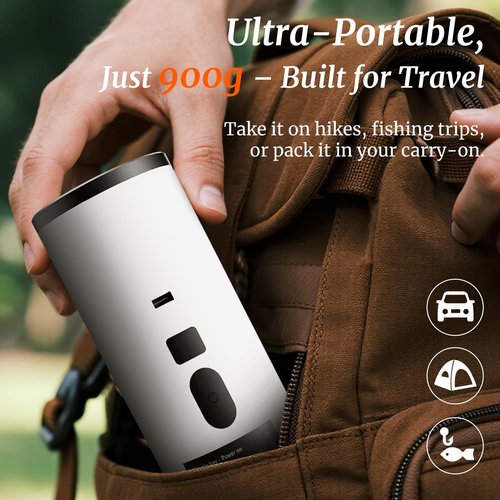 Portable Coffee Maker,20 Bar Manual & Electric Coffee Machine with Self-Heating, USB-C Rechargeable Battery, Compatible with Nespresso Capsules&Ground Coffee,Lightweight for Camping, Travel,Car,Office
