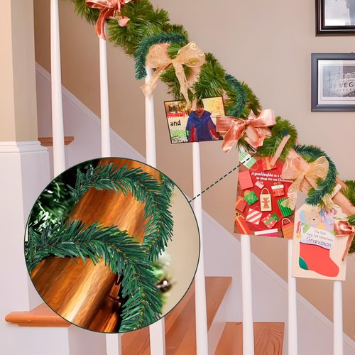 Caplidou 200 Pcs Christmas Garland Ties 12 Inch Artificial Pine Needles Twist Garland Ties Faux Pine Greenery Wired Branches for Banister Wreath Gift Wrapping Party Christmas Tree Decoration (Green)