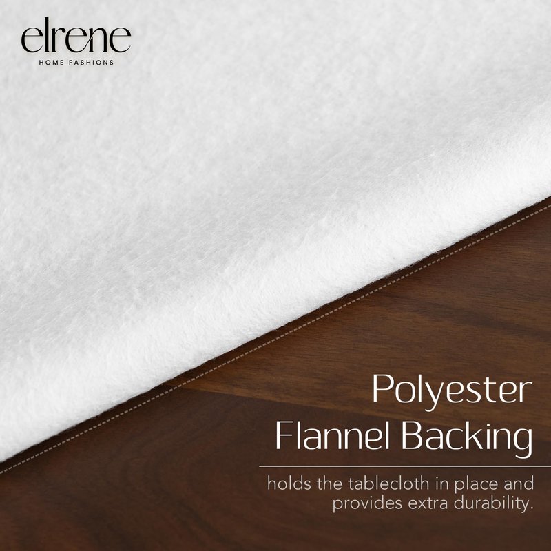Elrene Home Fashions Harvest Vintage Leaves Water- and Stain-Resistant Vinyl Tablecloth with Flannel Backing, 52"x52" Square