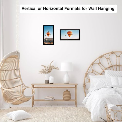 JCJMY 5x9 Picture Frame - Black Wall Mount & Tabletop Display | Shatter-Resistant Plexiglass