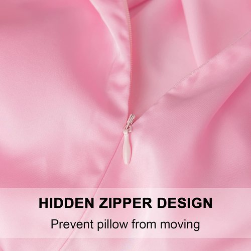 Mulberry Silk Pillowcase - Toddler Size Kids Silk Pillow Cover | Soft, Breathable, Allergen-Proof - Pink