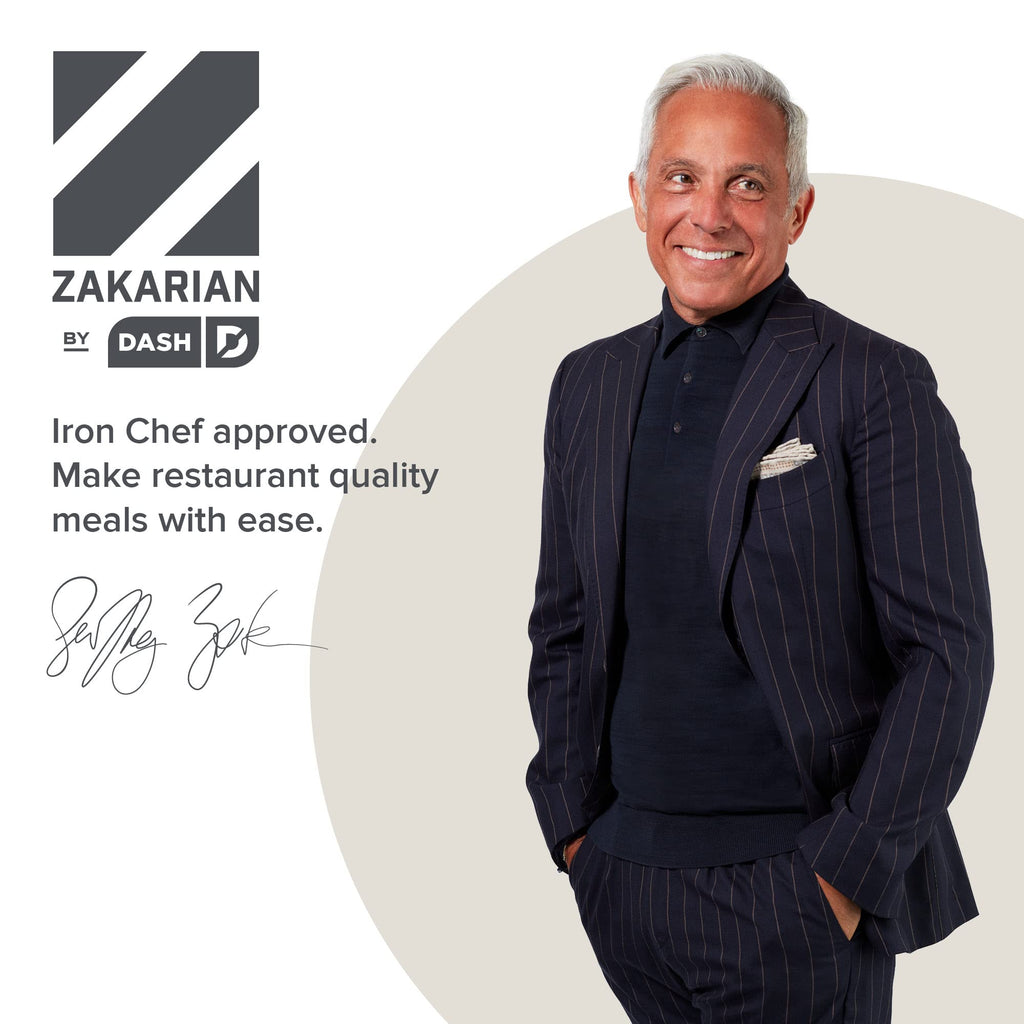 DASH Zakarian x Nonstick Cast Iron Skillet - Versatile Frying Pan Cookware - Oven-Safe Searing Skillet with Pour Spout and Quick-Clean Surface - Rust-Resistant - Black, 11-Inch