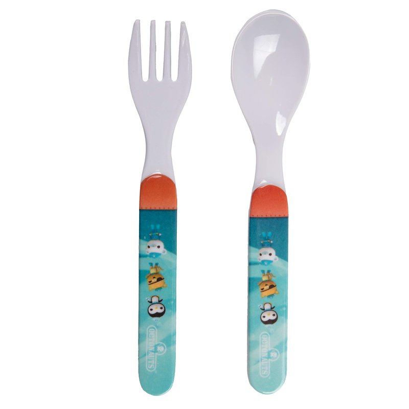 Octonauts 5 Piece Dinnerware Set-Blue Octo-Friends -Includes Reusable Raised Edge Plate, Bowl, Cup & Utensils-Durable Break Resistant Melamine, BPA Free, Dishwasher Safe-Gift for Toddlers Boys & Girls