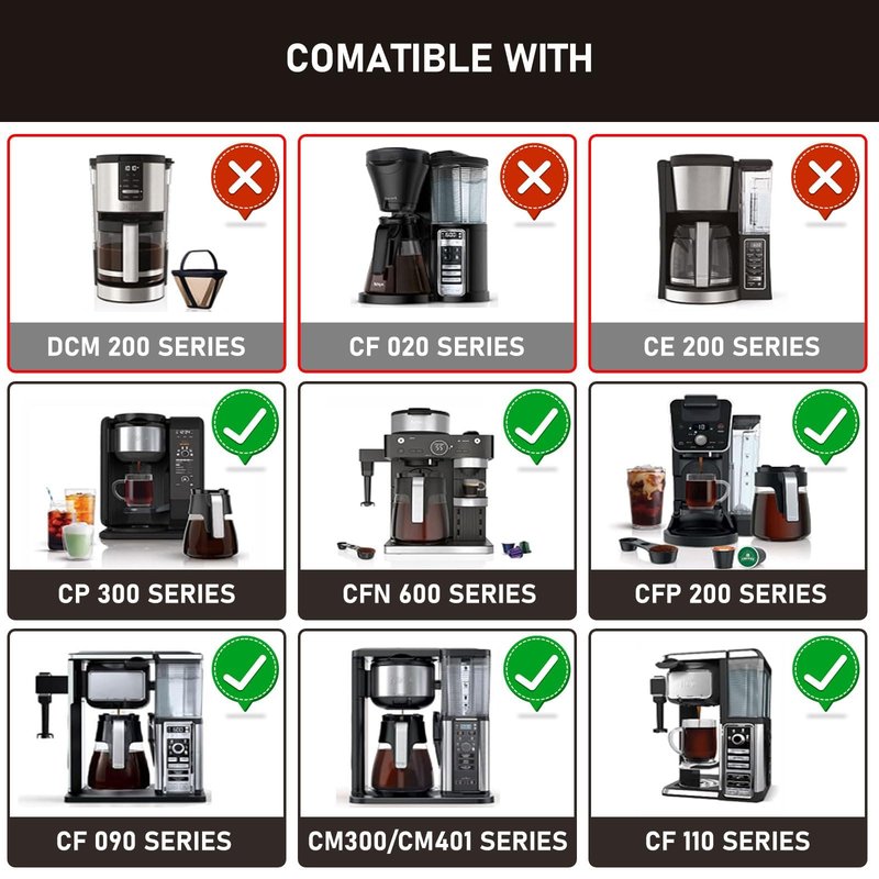 Colidier CFP301 12-Cups Coffee Pot Replacement Compatible with Ninja Coffee Maker CFP101 CFP201 CFP301 CFN601 CM401 CFP200 CFP250A CFP300 CFP305 CFP307 CFN602 CF090 CF091 CF092