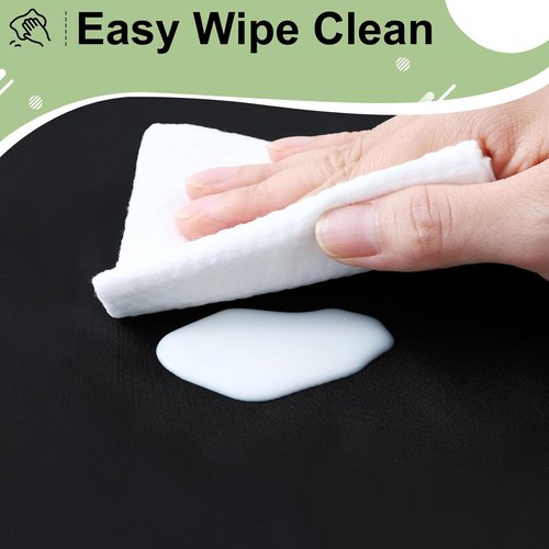 Misaya Disposable Plastic Tablecloths - 54 x 108 Inch Waterproof & Leakproof Black Covers for Picnics, Parties & Outdoor Events