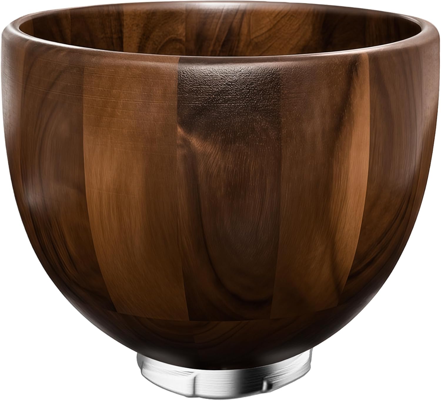Premium Walnut Wood Mixing Bowl - Handmade Natural Bowl for KitchenAid 4.5 & 5 QT Tilt-Head Models | 5QT