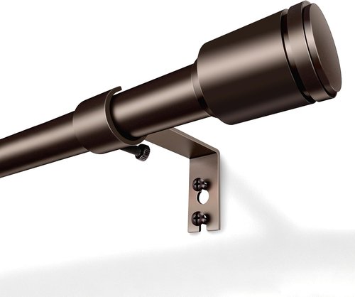 Bronze Curtain Rods by [Brand Name] - Adjustable 30-90 Inch for 30-84 Inch Windows | Antique Finish with Brackets