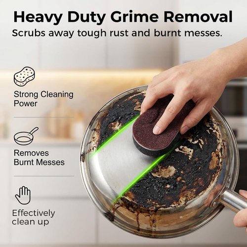 Magic Sponges Heavy-Duty Cleaning Eraser - Multi-Functional Melamine Foam Pads (5PCS) for Home & Kitchen