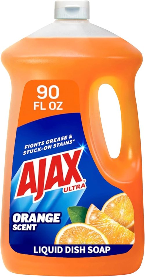 Ajax Ultra Liquid Dish Soap - Orange Scent, Triple Action Formula, 90 Fl Oz Bottle