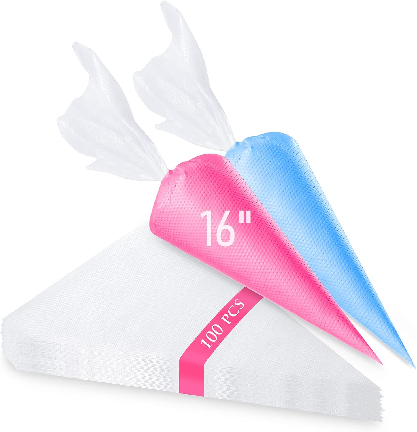 Tamodan Piping Bags - 100PCS Tipless Disposable Pastry Bags | Extra Thick Non-Slip Design for Cake Decoration