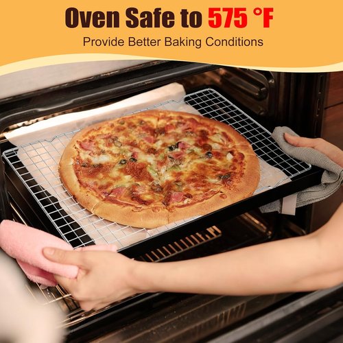 Heavy Duty 304 Stainless Steel Cooling Racks by [Brand Name] – 2 PCS 10" x 16" | Oven & Dishwasher Safe for Baking & Grilling
