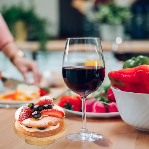 Dannir 8Pcs Wine Glass Charcuterie Topper, Mini Boards, Appetizer Plates, Glass Covers to Keep Bugs Out for Family Gatherings Bars Restaurants