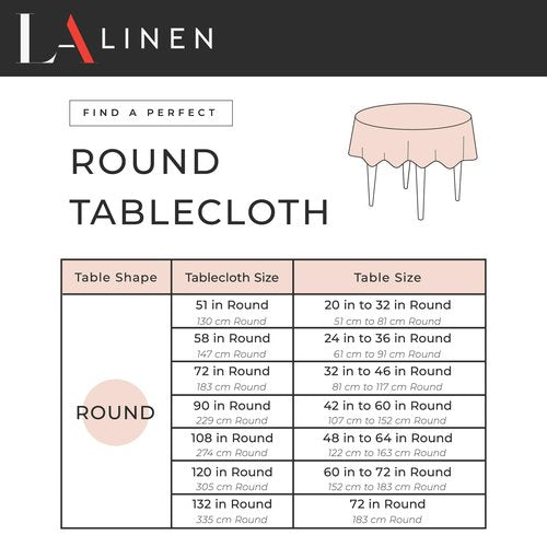 LA Linen Poly Checkered Round Tablecloth, 58-Inch, Red/White